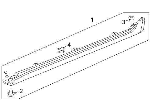 2007 Acura TSX Exterior Trim - Pillars, Rocker & Floor Clip, Side Sill Cover Diagram for 91503-S2X-003