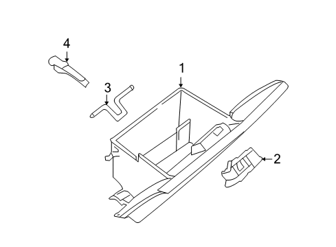 2008 Nissan Quest Glove Box Box-Glove Diagram for 68500-ZM70A