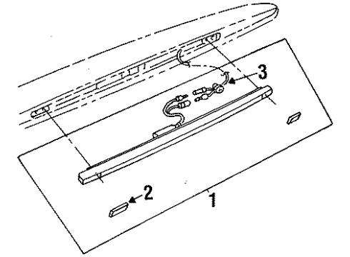 1997 Honda Odyssey High Mount Lamps Light Assy., High Mount Stop Diagram for 34270-SX0-A01