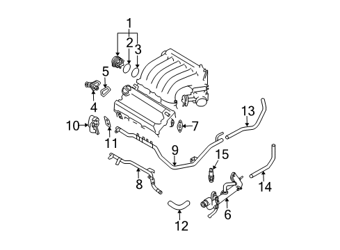 2006 Nissan Murano Powertrain Control Engine Control Module Diagram for 23710-CB820