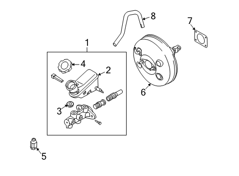 2010 Kia Soul Hydraulic System Hose Assembly-Brake Booster Diagram for 591302K200