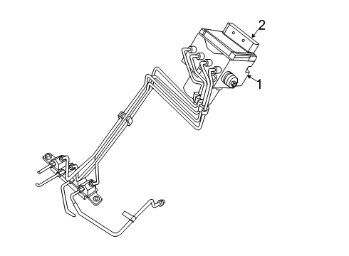 2020 Ram 2500 ABS Components Anti-Lock Brake Module Diagram for 68351151AB