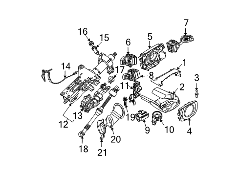 2004 BMW 545i Switches Covering Cap Lock Cylinder Diagram for 32306759273