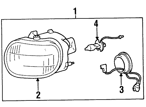 1999 Lexus SC300 Bulbs Lamp Unit,Fog Lamp Diagram for 81221-24040