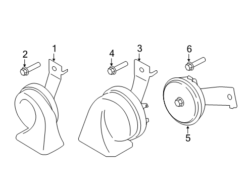 2020 Nissan Armada Horn Horn Assembly - Electric Low Diagram for 25620-1V80A