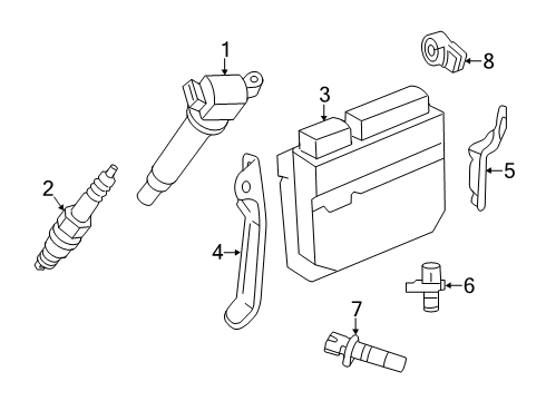 2021 Lexus ES300h Powertrain Control Bracket, Engine Cont Diagram for 89667-33200