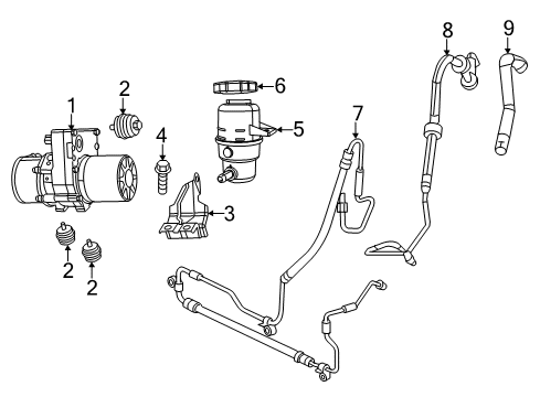 2011 Dodge Durango P/S Pump & Hoses, Steering Gear & Linkage Hose-Power Steering Pressure Diagram for 52124656AC