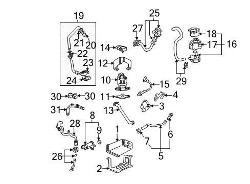 2000 Cadillac DeVille Emission Components Air Pipe Gasket Diagram for 12564682