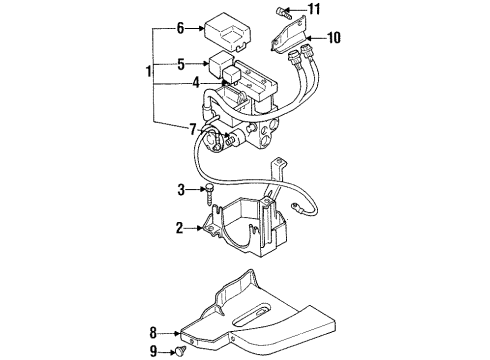 1996 Eagle Summit Anti-Lock Brakes Bolt-HEXAGON FLANGE Head Diagram for MF240050