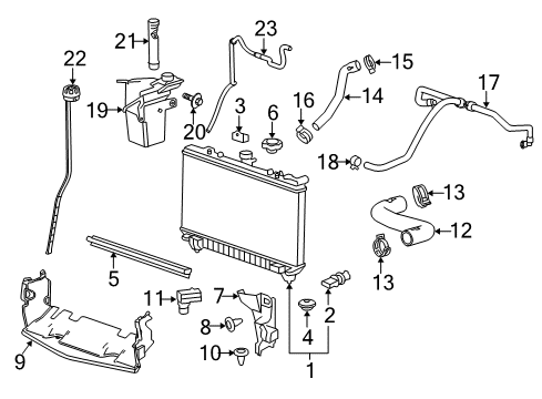 2012 Chevrolet Camaro Automatic Temperature Controls Radiator Diagram for 22879423