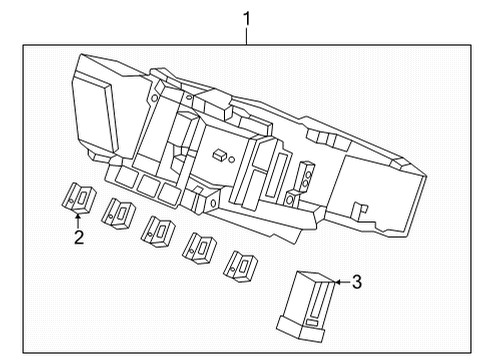 2022 Acura MDX Fuse & Relay Box Assembly, Fuse Diagram for 38200-TYA-A01