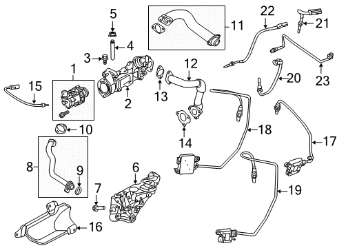 2015 Jeep Grand Cherokee EGR System Bolt Diagram for 68029480AA