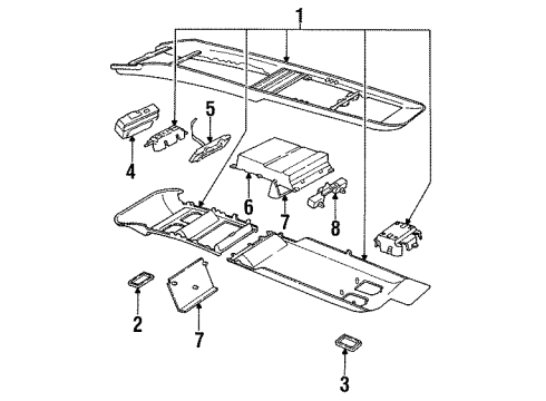 1995 Dodge Caravan Quarter Window ACTUATOR Quarter Vent Window Right Diagram for 5257821