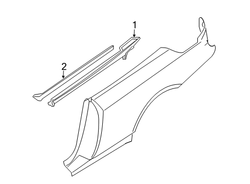 2013 BMW 335is Exterior Trim - Quarter Panel Inner Channel Sealing, Rear Left Diagram for 51377119095