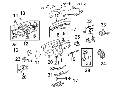 2008 Cadillac CTS Instrument Panel Instrument Panel Lamp Diagram for 20905200