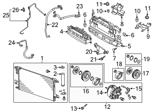 2019 Mitsubishi Outlander Air Conditioner Clip-SILENCER Diagram for MB157530