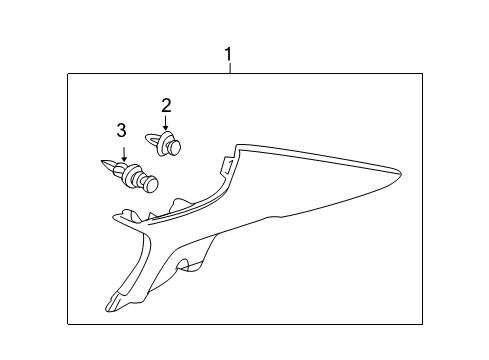 2012 Acura TSX Interior Trim - Quarter Panels Garnish Assembly, Right Rear Pillar (Graphite Black) Diagram for 84131-TL0-G02ZC