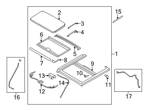 2008 Kia Rondo Sunroof Harness Assembly-Sunroof Diagram for 816781D000