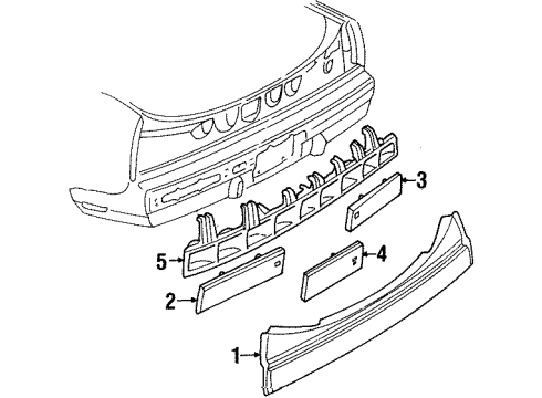 1987 Oldsmobile Toronado Tail Lamps Lens, Rear Combination Lamp Diagram for 16507336