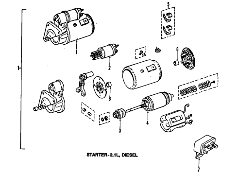 1985 Jeep Wagoneer Starter Starter Diagram for 56026851