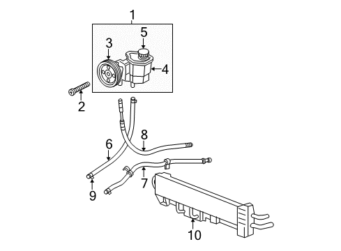 2007 Dodge Durango P/S Pump & Hoses, Steering Gear & Linkage Line-Power Steering Return Diagram for 52113243AC