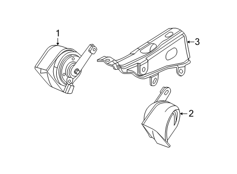 2016 Acura RDX Horn Horn Assembly (Low) Diagram for 38100-TX4-A01