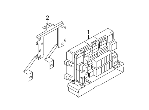 2007 BMW 328xi Fuse & Relay Power Distribution Box, Front Diagram for 61146978270