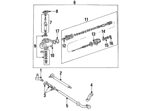 1996 Ford F-250 P/S Pump & Hoses, Steering Gear & Linkage Center Link Diagram for E9TZ-3304-G