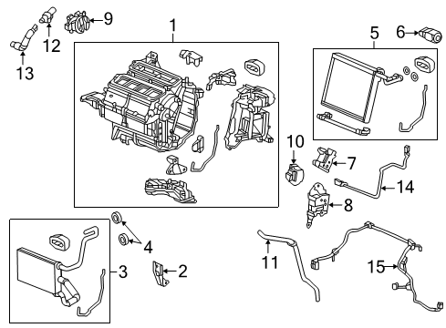 2014 Acura RDX A/C & Heater Control Units Core Sub-Assembly, Heater Diagram for 79115-TX4-A01
