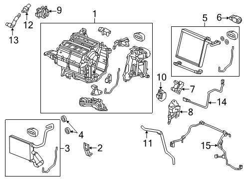 2016 Acura RDX Air Conditioner Wire Harness Air Conditioner Sub Diagram for 80650-TX4-A70