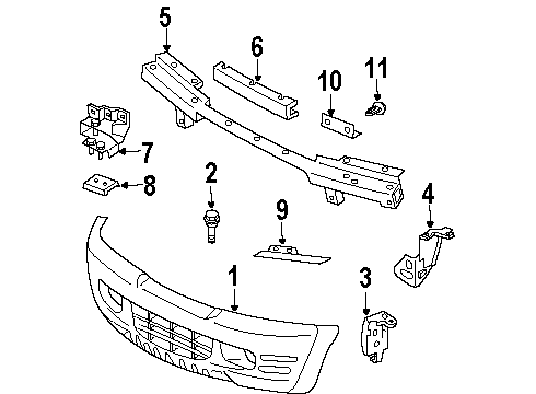 2003 Isuzu Rodeo Front Bumper Film, R. FR. Protection Diagram for 8-97224-913-0