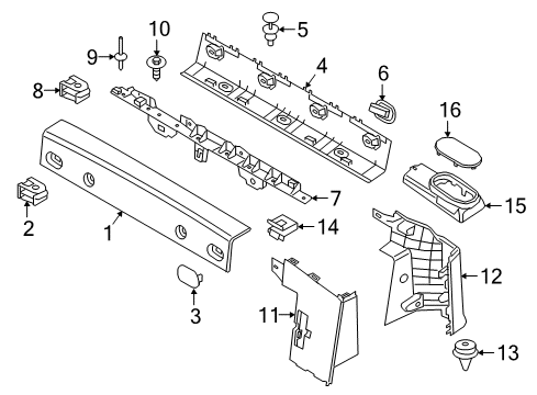 2017 Mini Cooper Interior Trim - Rear Body Expanding Rivet Diagram for 51718170475