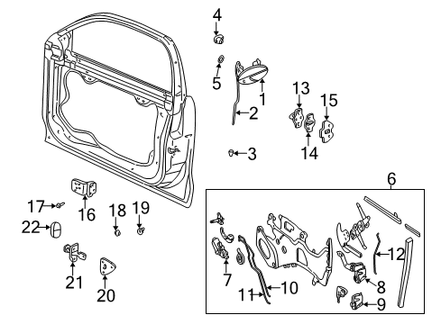 2002 Chevrolet Malibu Front Door Switch Asm, Dr Lock Diagram for 19245387