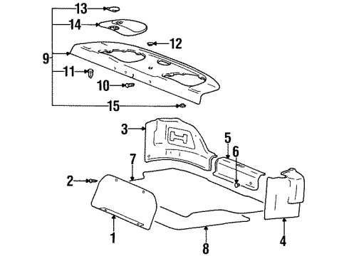 1996 Hyundai Elantra Interior Trim - Rear Body Panel Assembly-Luggage Partition Diagram for 85720-29000