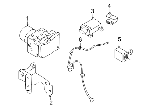 2007 Hyundai Veracruz Stability Control Bracket-Hydraulic Module Diagram for 58960-3J300