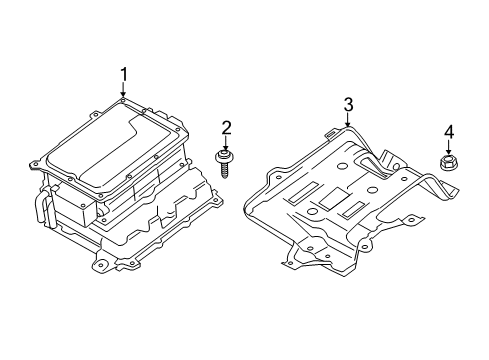 2015 Ford C-Max Hybrid Components Bracket Diagram for DM5Z-14B303-A