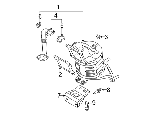 2021 Kia Sorento Exhaust Manifold Pipe Assembly-EGR, A Diagram for 28410-2S010