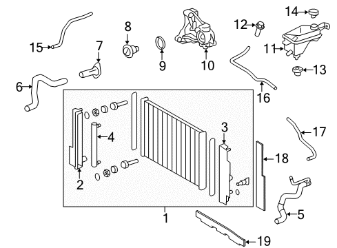 2008 Scion xB Radiator & Components Transmission Cooler Diagram for 16491-28660