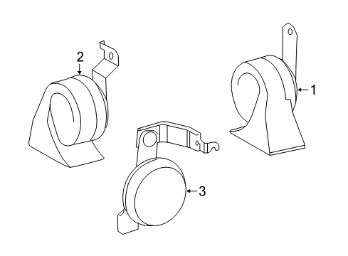 2019 Lexus RX350 Horn Horn Assembly, Low Pitch Diagram for 86520-30690