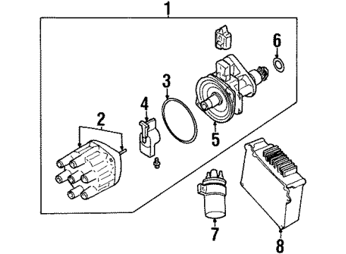 1997 Dodge Caravan Powertrain Control Engine Controller Module Diagram for R4727205AI