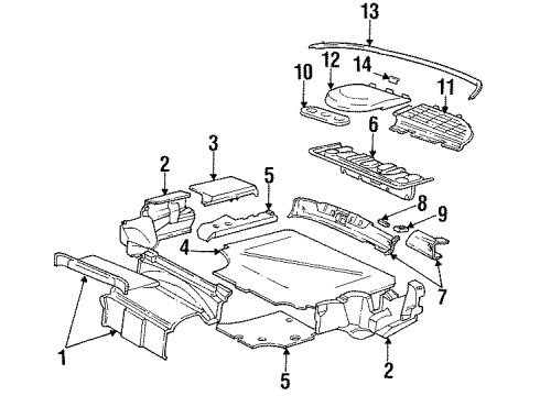 1992 BMW 318i Interior Trim - Rear Body Trim Panel, Trunk Partition Diagram for 51478132639
