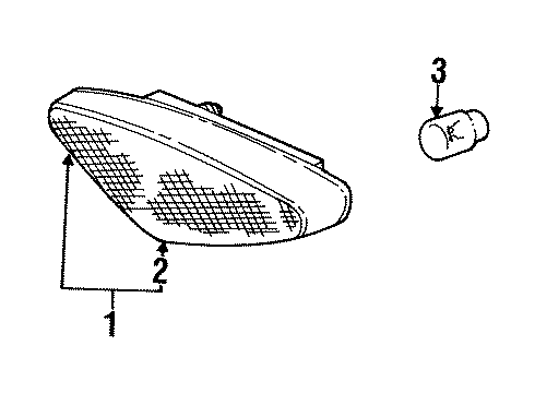 2002 Mercury Cougar Bulbs High Mount Lamp Diagram for F8RZ13A613BA