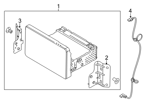 2020 Hyundai Palisade Sound System Cable Assembly-Usb Diagram for 96595-S8000