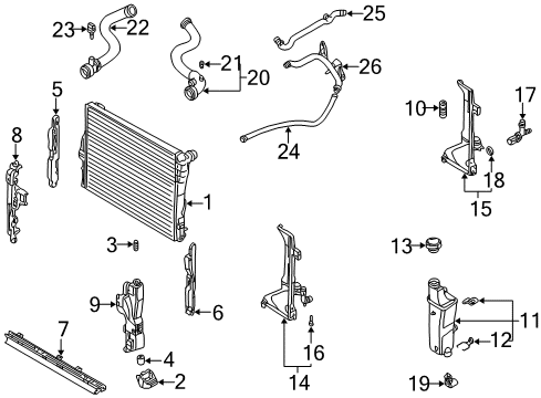 2001 BMW 325xi Headlamp Washers/Wipers O-Ring Diagram for 17111711987