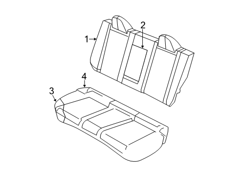 2014 Dodge Avenger Rear Seat Components Cover-Seat Cushion Diagram for 1US45JXRAA