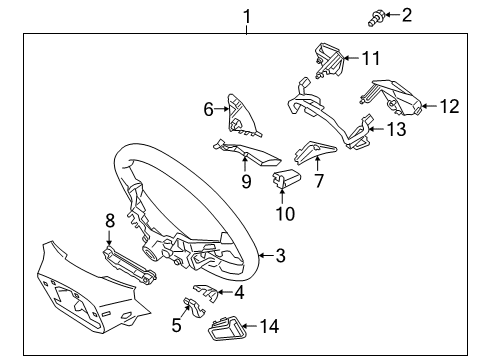 2020 Hyundai Elantra Steering Column & Wheel, Steering Gear & Linkage Paddle Shift Switch Assembly, Right Diagram for 96780-G2000