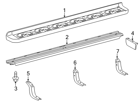 2016 Toyota 4Runner Running Board Step Plate Diagram for 51771-35200