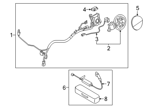 2020 Hyundai Ioniq Fender & Components Wiring Assembly-Norm CHGE OUTL CBL Diagram for 91670-K4020