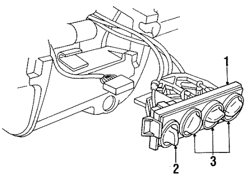 1996 Dodge Neon A/C & Heater Control Units Control Diagram for 4874335