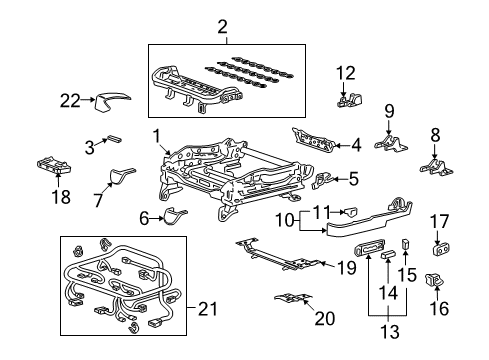 2010 Acura MDX Tracks & Components Cord Driver Side, Power Seat (8-Way) Diagram for 81606-STX-L20